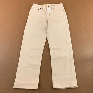 J.Crew CrewCuts Boys 8 Ecru Stretch Denim Relaxed-Fit Straight Jeans NWT - Picture 1 of 9