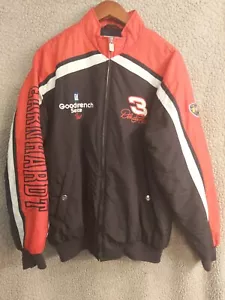 Cappotto Dale Earnhardt Uomo In Nero # 3 Autentico Nascar GM Goodwrench Taglia Media - Foto 1 di 12