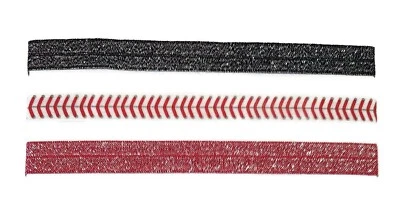 3 Baseball HEADBANDS Handmade Elastic Non Slip Hair Accessory 3-6 Months SALE - Image 1 of 3