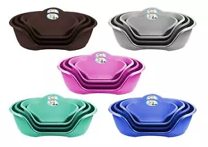 More details for plastic dog bed heavy duty waterproof dog bed pet bed puppy cat cushion basket