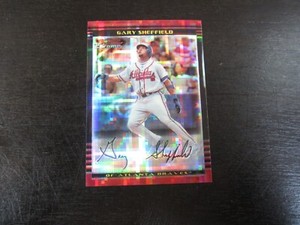 2002 Bowman Chrome Xfractor # 48 Gary Sheffield Card (B60) Braves # 93/250