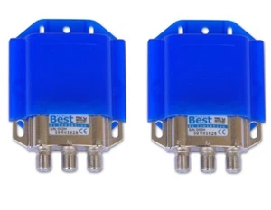 2xDiSEqC-Schalter 2/1 BESTGermany Wetterschutz SAT Umschalter Switch LNB 4K UHD - Picture 1 of 2