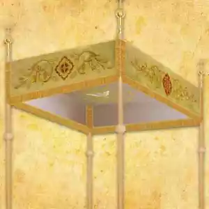 Il baldacchino è ricamato per la processione - Foto 1 di 1
