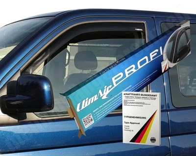 Climair Windabweiser Regenabweiser schwarz für Volkswagen VW T5 & T6 - 3277D - Bild 1 von 3