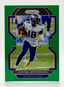 2021 Panini Prizm Green Prizm #125 Justin Jefferson Minnesota Vikings - Picture 1 of 2