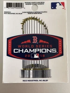 MLB Boston World Series Champions 2018 Reutilizable Estática Adling Calcomanía Ventana Equipo - Imagen 1 de 3