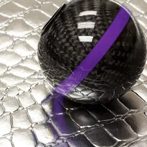 Bola de carreras de fibra de carbono MT perno de cambio de engranajes con raya púrpura universal - Imagen 1 de 6