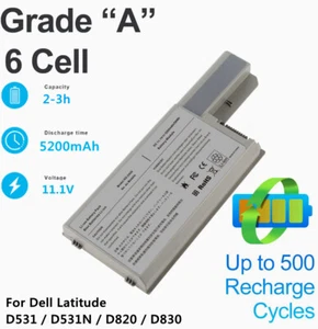 D820 D830 Battery for Dell Latitude D531 D531N M65 M4300 Type CF623 CF711 DF192 - Picture 1 of 7