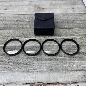 Set of 3 Rokunar 55mm Close-up Lenses with Case And 49-52 Adapter +1 +2 +4 - Picture 1 of 4