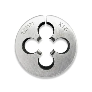 12MM X 1.5 DIE M12 X 1.5 DIE ROUND SPLIT DIE CARBON STEEL RDGTOOLS - Picture 1 of 2