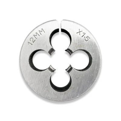 12MM X 1.5 DIE M12 X 1.5 DIE ROUND SPLIT DIE CARBON STEEL RDGTOOLS - Image 1 of 2