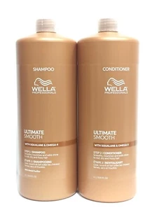 (2 PACK) Wella Ultimate Smooth Shampoo & Conditioner Liter Duo, 33.8 oz - Picture 1 of 1