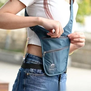 Travel Waist Packs Pouch Invisible Travel Waist Pack Passport Wallet Travel Bag - Picture 1 of 8