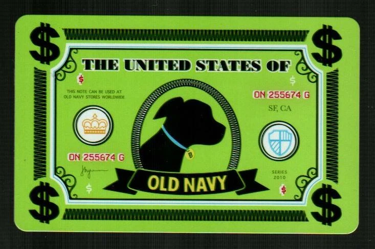 OLD NAVY Old Navy Money ( 2009 ) Gift Card ( $0 ) - Image 1 of 1