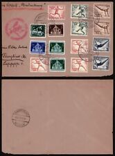 Germany 1936 - Zeppelin Flight Air Mail Cover Hindenburg Olympics GI415