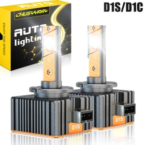 D1S D1R LED Headlight Bulbs 240W 6000K Super White HID Xenon Conversion Kit 2PCS - Picture 1 of 10