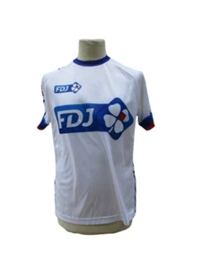 Maillot de cyclisme vintage La Française des Jeux Blanc Taille M - Picture 1 of 3