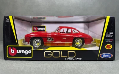 Coche modelo diecast Burago Mercedes Benz rojo 1954 300 SL 1:18 Foto 1 de 4