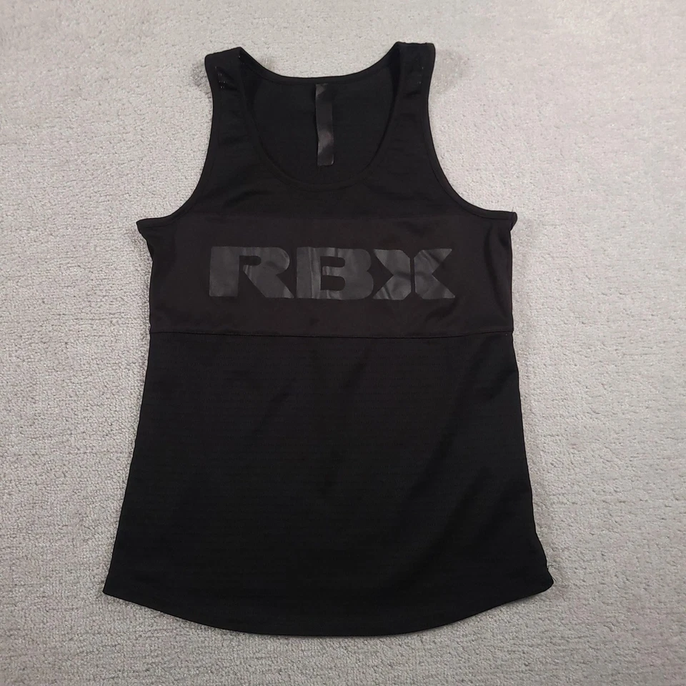 Camiseta sin mangas RBX para mujer mediana negra sin mangas atlética correr malla camisa gimnasio Foto 1 de 4