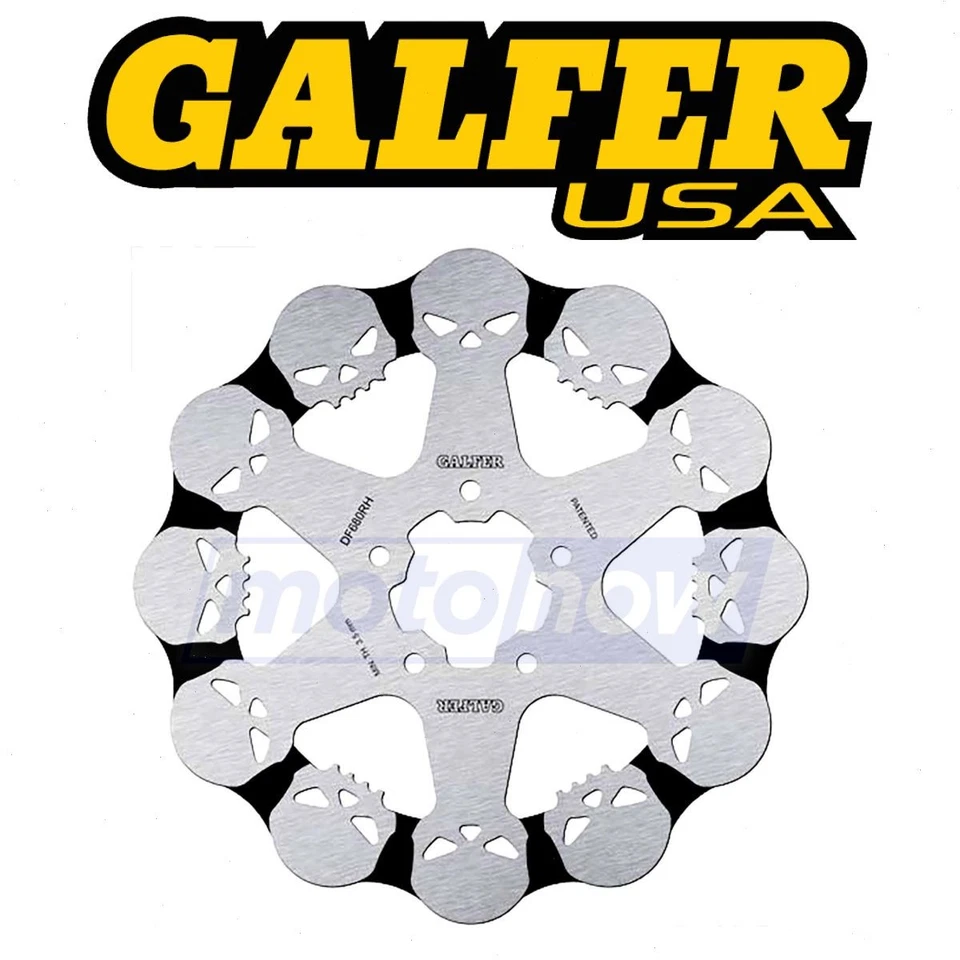 Galfer Brakes Front Standard Skull Brake Rotors for 1993-2009 Harley zj Foto 1 de 4