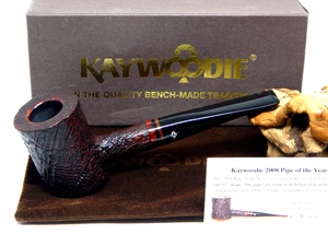 KAYWOODIE UNSMOKED 2008 PIPE OF THE YEAR BLAST BENT POKER 36/100 ESTATE PIPE - Picture 1 of 12