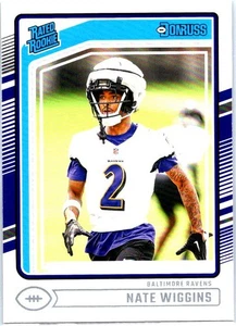 2024 Donruss #391 Nate Wiggins RC Rookie Baltimore Ravens - Bild 1 von 2