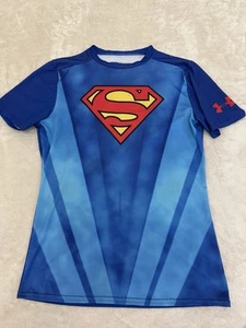 Under Armour Unisex Youth XL SUPER MAN Short Sleeve Athletic Top - Picture 1 of 10