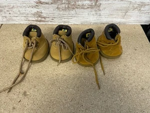 (2) Build A Bear High Top Brown Lace-Up Work Construction Boots Teddy Shoes - Picture 1 of 3