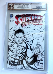 Superman Unchained #6 (DC, 2014) Signed & Sketched by James Stone PGX 9.8 - Picture 1 of 5