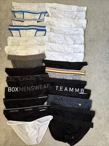 Mens Tanga Brief Bundle - 27 Pairs - ASOS Box Calvin Klein Jockey Orlvs Large/XL - Picture 1 of 5