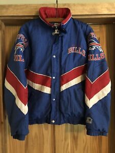 VTG 90s NFL Buffalo Bills STARTER PUFFER JACKET Pro Line SIZE Large Coat