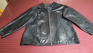 Matrix by Five Star - Black Lined Leather Jacket - Full Zipper - Size XL - Picture 1 of 14