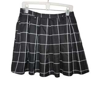 Hot Topic Miniskirt Pleated Black Striped Polyester Rayon Spandex Size L - Picture 1 of 7