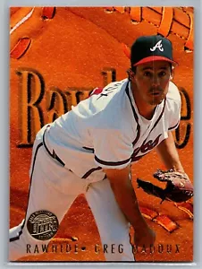 Fleer Ultra 1996 - Medallón de oro cuero crudo Greg Maddux #6 - Salón de la fama casi nuevo-como nuevo - Imagen 1 de 2