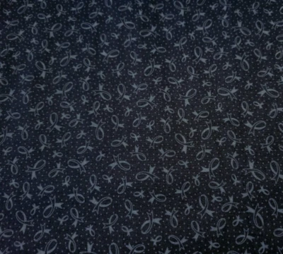 Ribbons of Hope BTY Quilting Treasures Awareness Ribbons Gray on Black - Image 1 of 3