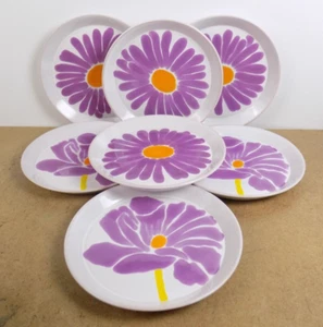 7 MBFA Pornic Vanessa 7,25" Teller Quimper Frankreich Fayence lila Blumen - Bild 1 von 4