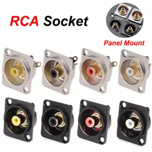 Gold Cinch Buchsen Einbaubuchsen RCA Socket Rhodiniert Rhodium Copper - Bild 1 von 19