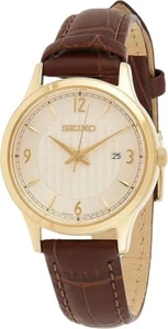 Seiko Classic Quartz Leather Strap Ladies Watch SXDG96P1 - Picture 1 of 3