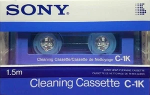 SONY C-1K Cassette Nettoyage/Audio Head Cleaning Cassette Tape Made in Japan - Photo 1/2