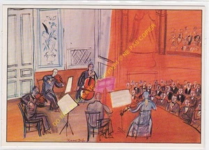 CP Cartolina Raoul Dufy Concerto Arancione - Picture 1 of 2