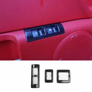 ABS Carbon Fiber Window Lock Lift Panel Trim Frame Fit For VW Beetle 2003-2012 - Picture 1 of 7