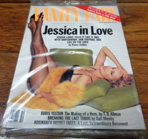 VANITY FAIR MAGAZINE OCT 1991 SEALED JESSICA LANGE BRUCE WEBER CALVIN JEANS BOOK - Imagen 1 de 4