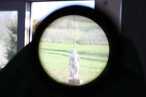 Vintage Bushnell 4X Banner Rifle Scope 4x32 Japan Waterproof Weaver 1'' Rings S6 - Picture 1 of 13