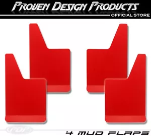 X4 Dodge Ram 1500/2500 BIG HORN, REBEL Truck Mudflaps, PDP MUDFLAPS PLAIN_ RED - Picture 1 of 10