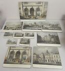 Lot de 13 pièces Lady Clare Placemats Coasters années 1800 Londres Angleterre dos feutré