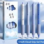 4PCS/Set Press Type Neutral Pen Soft Cloud Grip Ballpoint Pen  Student Specific