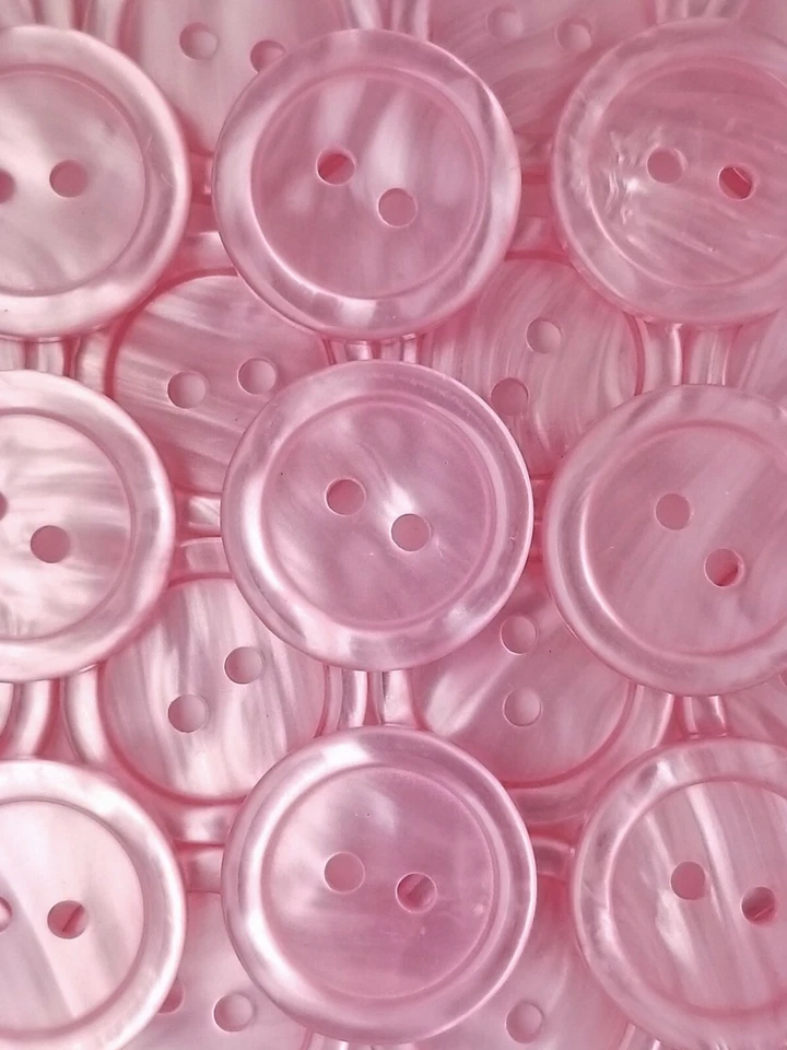 SIZE 30L - 3/4", SHIMMER BUTTON, ROSE, 1 GROSS, SHINY FINISH, FREE SHIPPING USA - Image 1 of 1