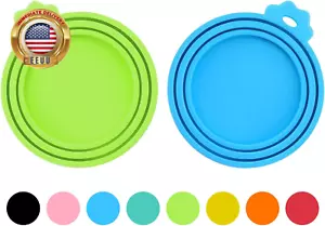 2 Pack Pet Food Cans Lids, Silicone Food Can Covers for Dog and Cat, BPA Free/Fo - Picture 1 of 7