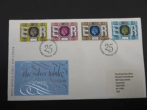 1977- Lote de 8 Fundas Primer Día en honor al Jubileo de Plata Reina Isabel II - Imagen 1 de 8