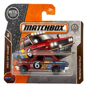 '70 Datsun 510 Rally Red Matchbox MBX Off Road 2018 MB1023 1/64 Short Card FHK33 - Picture 1 of 1